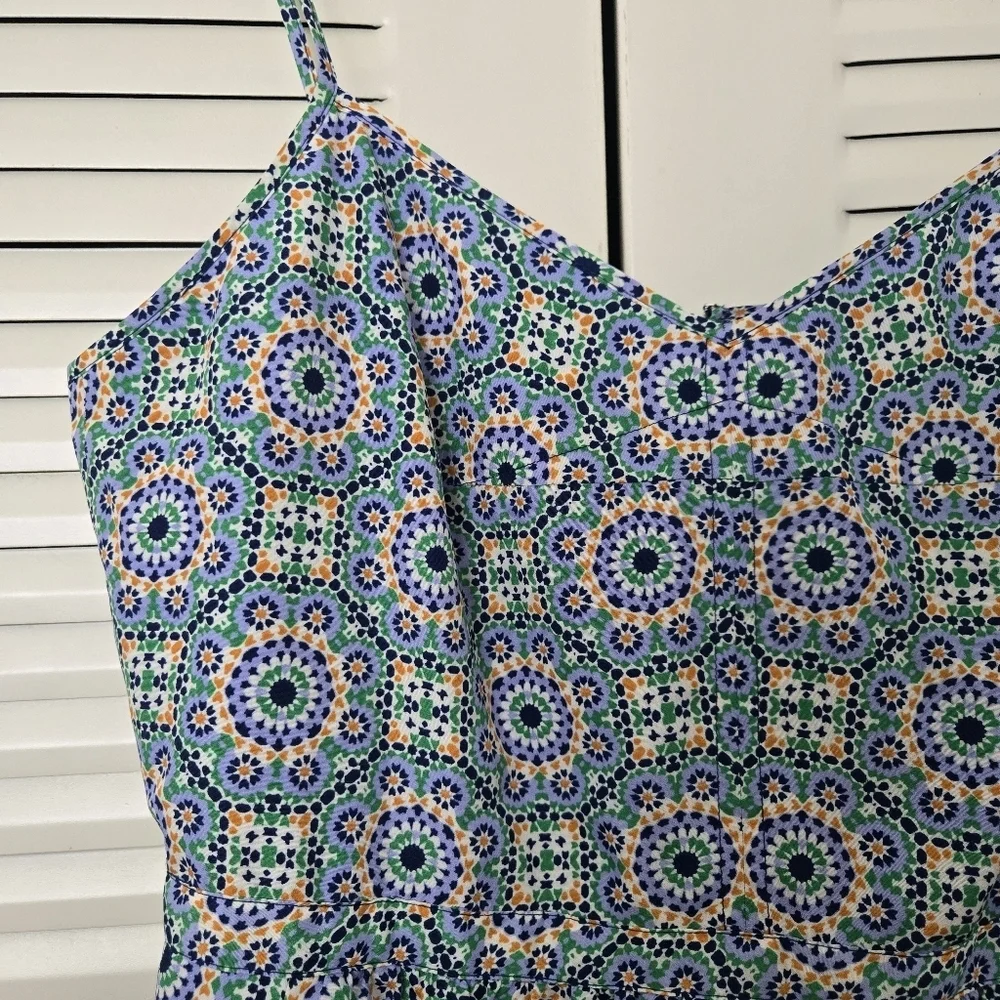 J. Crew Factory Medallion Stain-glass Geo Slip Dress With Pockets 8